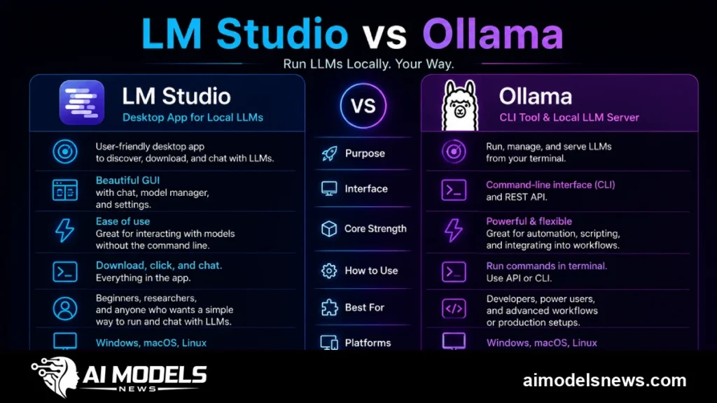 LM Studio vs Ollama local LLM runner comparison guide