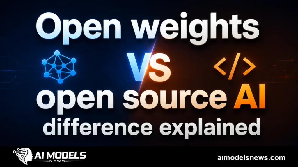 Open weights vs open source AI difference explained