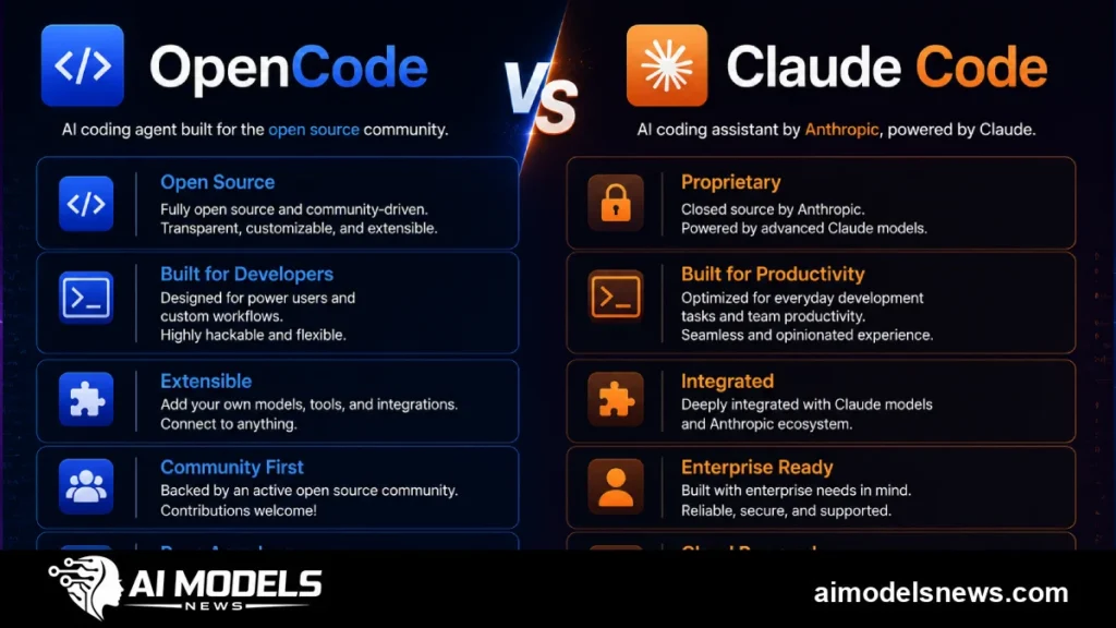 OpenCode vs Claude Code terminal AI agents comparison