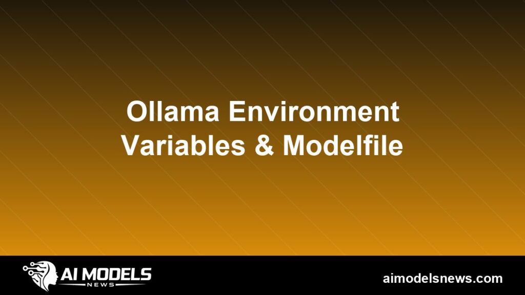 Ollama environment variables and Modelfile configuration guide